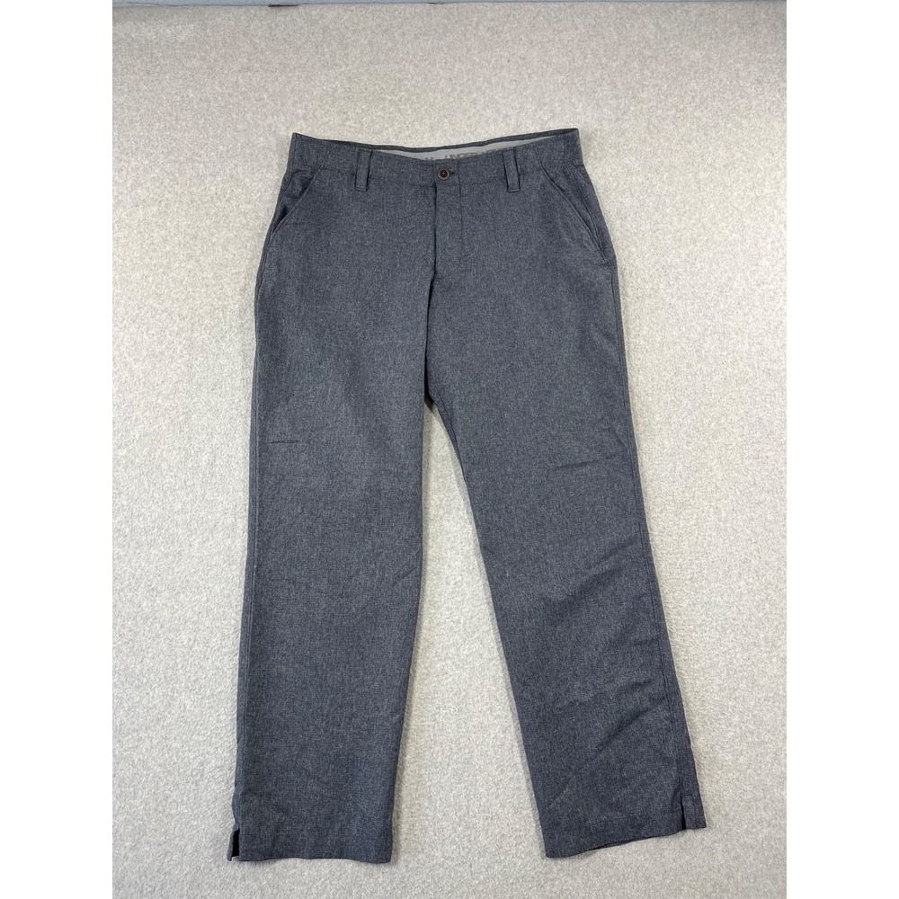 Under Armour Match Play Golf Pants Mens 38x32 Gray Vented Straight Leg Stretch